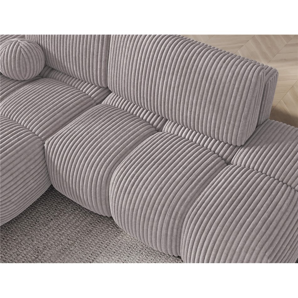 Corner sofa Elittario L, sleeping function, Modullo 03, grey, H95x227x170cm