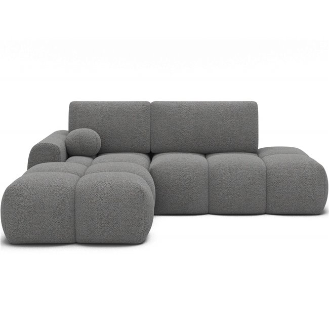 Corner sofa Elittario L, sleeping function, Royal 04, boucle, grey, H95x227x170cm