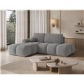 Corner sofa Elittario L, sleeping function, Royal 04, boucle, grey, H95x227x170cm