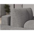 Corner sofa Elittario L, sleeping function, Royal 04, boucle, grey, H95x227x170cm