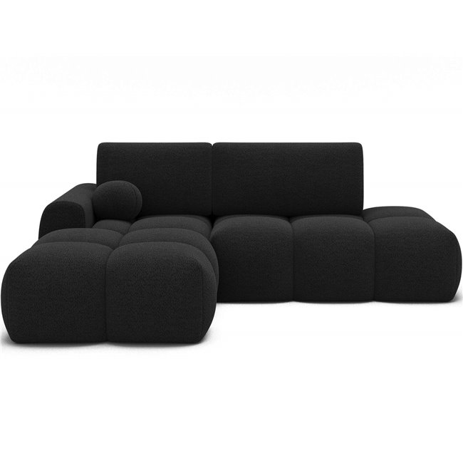 Corner sofa Elittario L, sleeping function, Royal 05, boucle, dark grey, H95x227x170cm