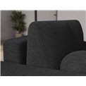 Corner sofa Elittario L, sleeping function, Royal 05, boucle, dark grey, H95x227x170cm