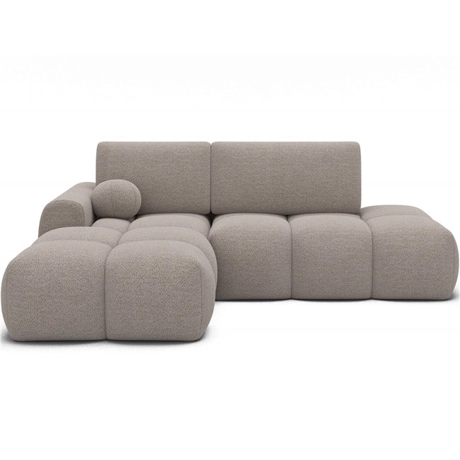 Corner sofa Elittario L, sleeping function, Royal 18, boucle, beige, H95x227x170cm