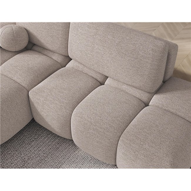 Corner sofa Elittario L, sleeping function, Royal 18, boucle, beige, H95x227x170cm