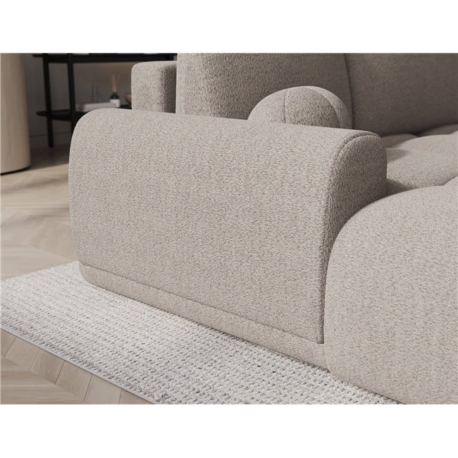 Corner sofa Elittario L, sleeping function, Royal 18, boucle, beige, H95x227x170cm