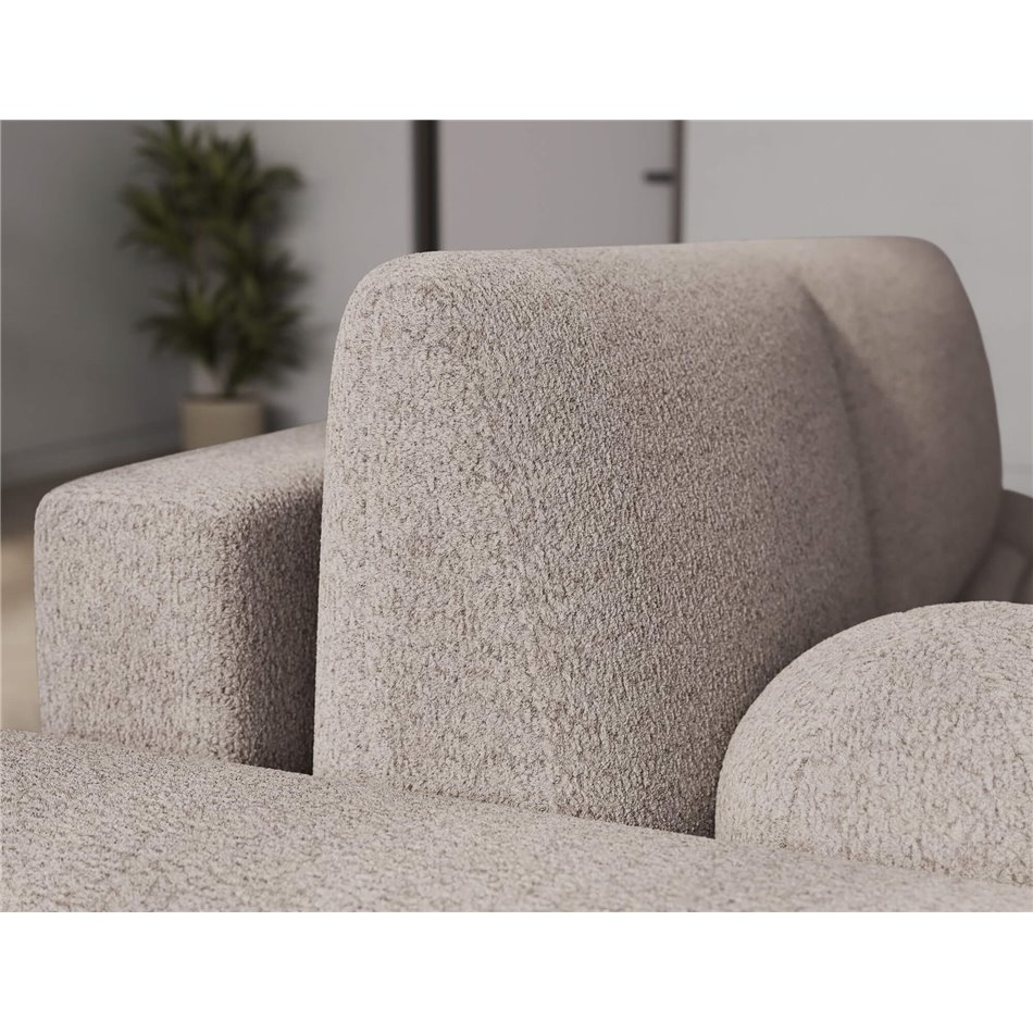 Corner sofa Elittario L, sleeping function, Royal 18, boucle, beige, H95x227x170cm