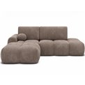 Corner sofa Elittario L, sleeping function, Modullo 20, light brown, H95x227x170cm