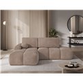 Corner sofa Elittario L, sleeping function, Modullo 20, light brown, H95x227x170cm
