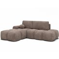 Corner sofa Elittario L, sleeping function, Modullo 20, light brown, H95x227x170cm