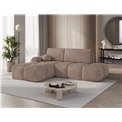 Corner sofa Elittario L, sleeping function, Modullo 20, light brown, H95x227x170cm
