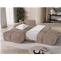 Corner sofa Elittario L, sleeping function, Modullo 20, light brown, H95x227x170cm