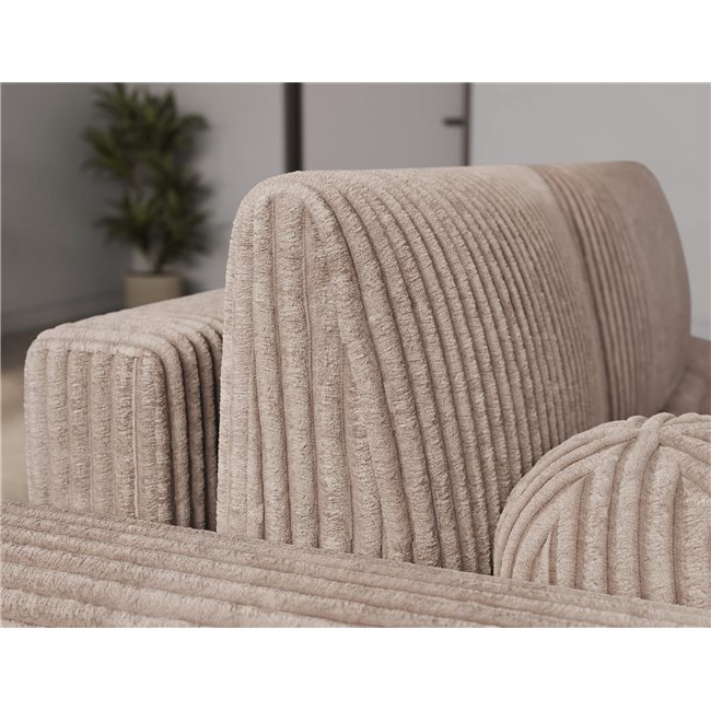 Corner sofa Elittario L, sleeping function, Modullo 20, light brown, H95x227x170cm