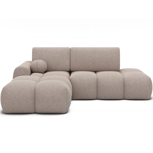 Corner sofa Elittario L, sleeping function, Xillar 20, light brown, H95x227x170cm