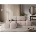 Corner sofa Elittario L, sleeping function, Xillar 20, light brown, H95x227x170cm