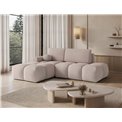 Corner sofa Elittario L, sleeping function, Xillar 20, light brown, H95x227x170cm