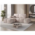 Corner sofa Elittario L, sleeping function, Xillar 20, light brown, H95x227x170cm