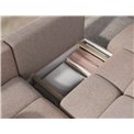 Corner sofa Elittario L, sleeping function, Xillar 20, light brown, H95x227x170cm
