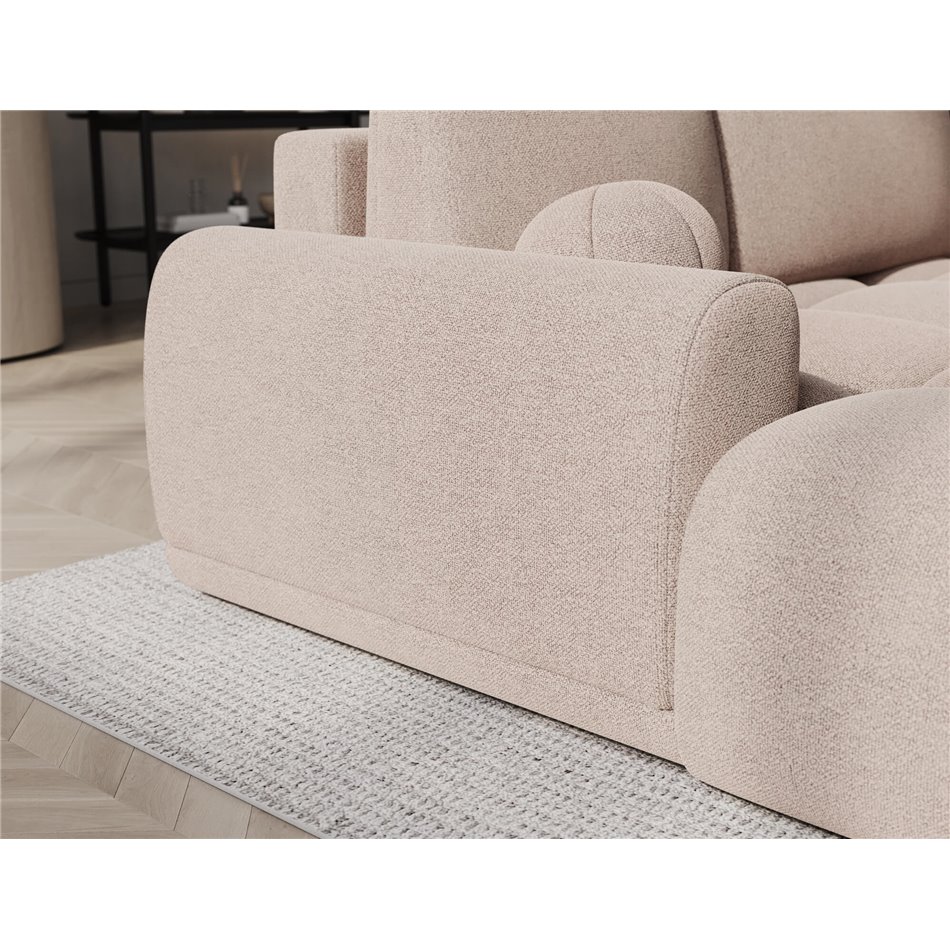 Corner sofa Elittario L, sleeping function, Xillar 20, light brown, H95x227x170cm