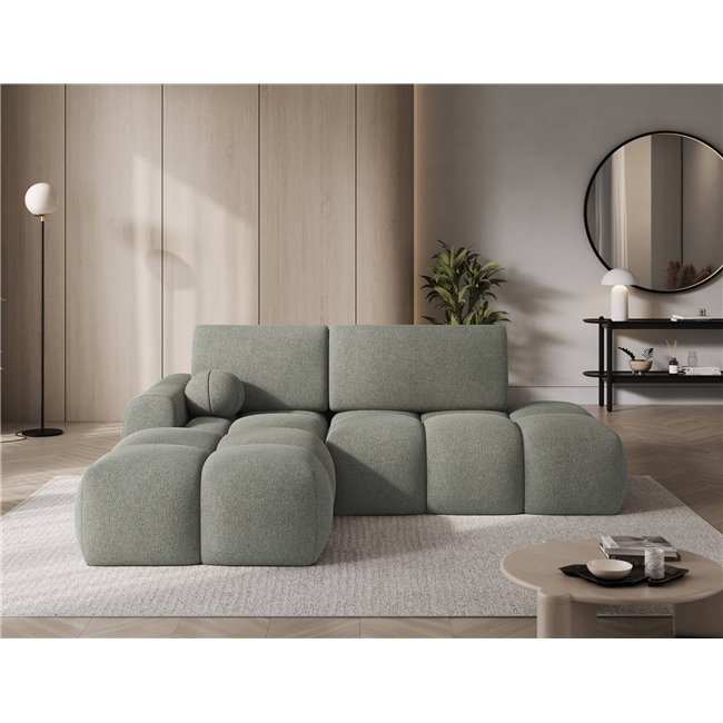 Corner sofa Elittario L, sleeping function, Xillar 100, green, H95x227x170cm