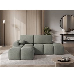 Corner sofa Elittario L, sleeping function, Xillar 100, green, H95x227x170cm