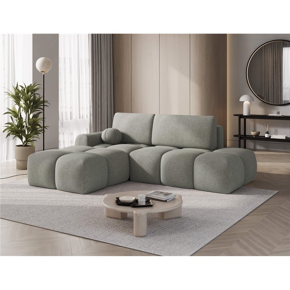 Corner sofa Elittario L, sleeping function, Xillar 100, green, H95x227x170cm