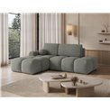Corner sofa Elittario L, sleeping function, Xillar 100, green, H95x227x170cm
