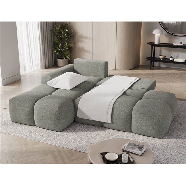Corner sofa Elittario L, sleeping function, Xillar 100, green, H95x227x170cm