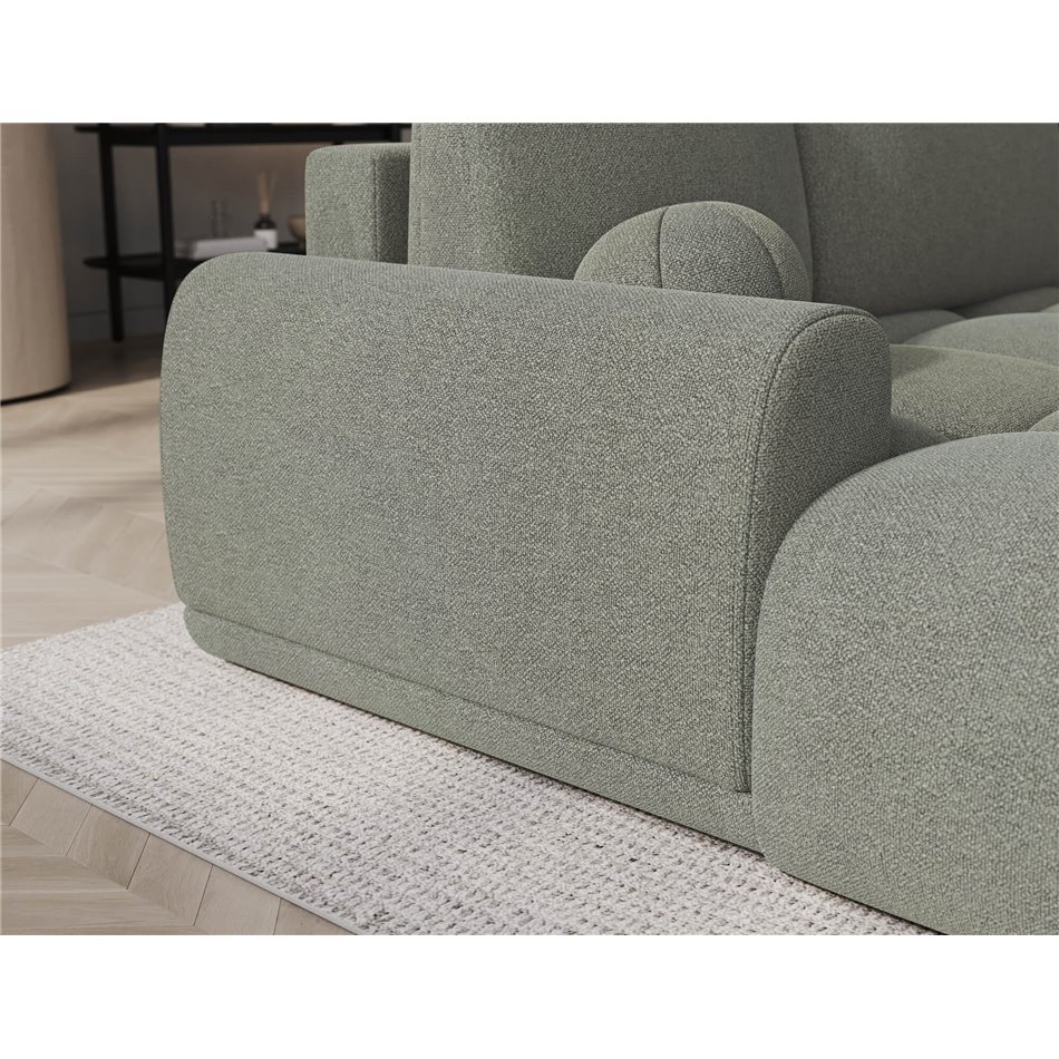 Corner sofa Elittario L, sleeping function, Xillar 100, green, H95x227x170cm
