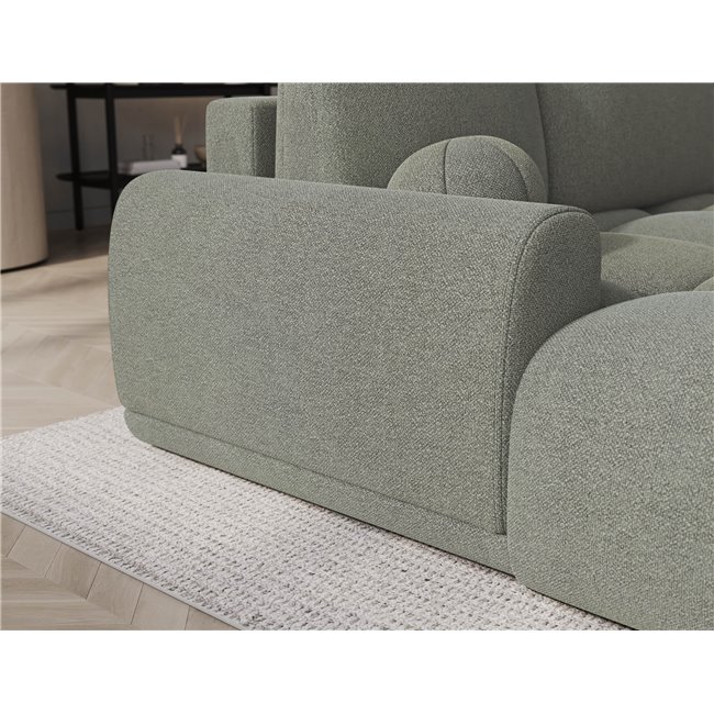 Corner sofa Elittario L, sleeping function, Xillar 100, green, H95x227x170cm