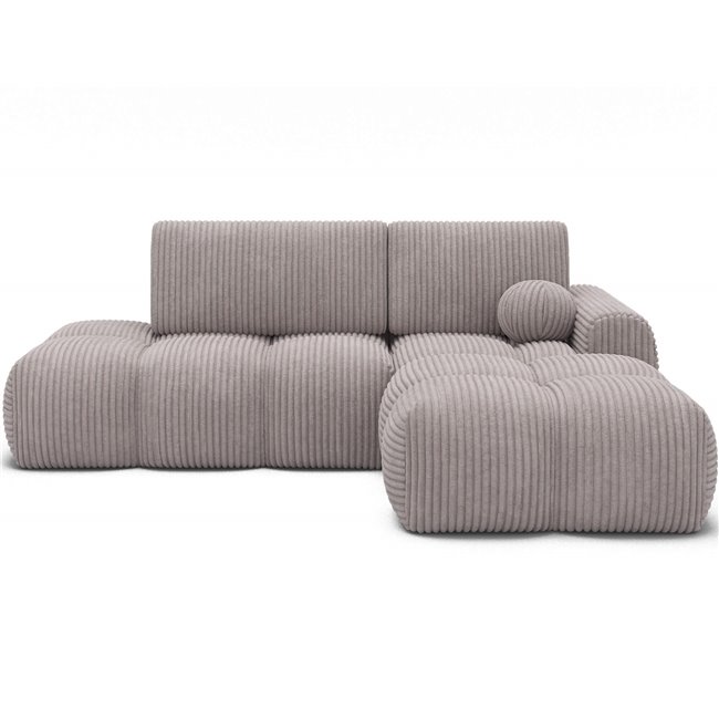 Corner sofa Elittario R, sleeping function, Modullo 03, grey, H95x227x170cm