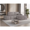 Corner sofa Elittario R, sleeping function, Modullo 03, grey, H95x227x170cm