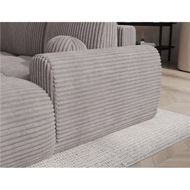 Corner sofa Elittario R, sleeping function, Modullo 03, grey, H95x227x170cm