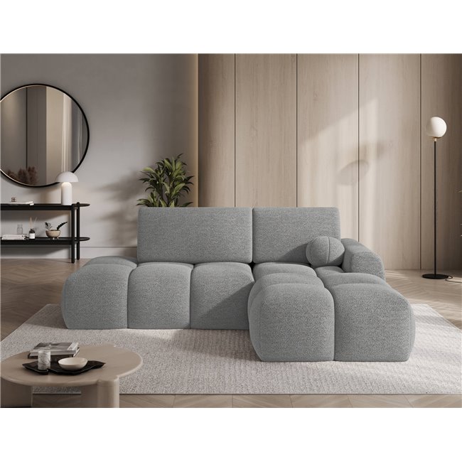 Corner sofa Elittario R, sleeping function, Royal 04, grey, H95x227x170cm