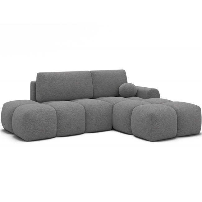 Corner sofa Elittario R, sleeping function, Royal 04, grey, H95x227x170cm