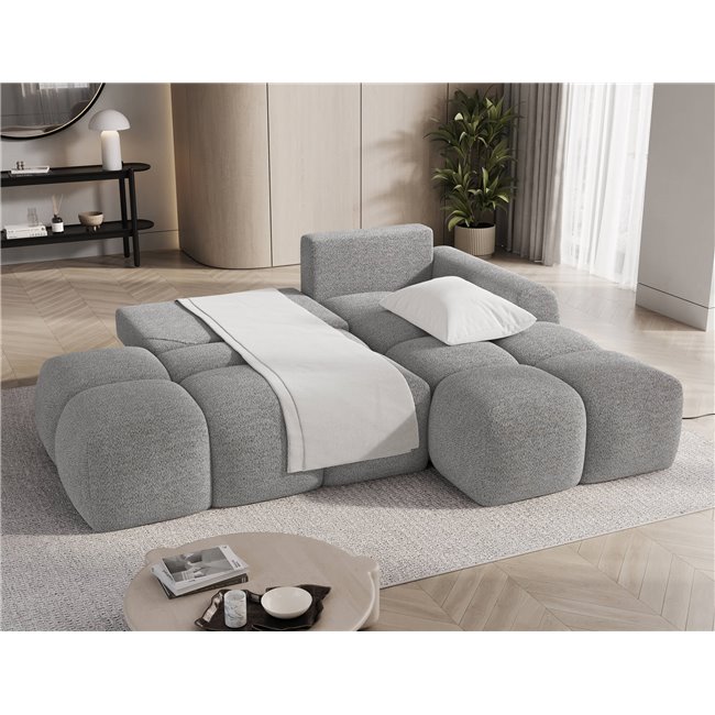 Corner sofa Elittario R, sleeping function, Royal 04, grey, H95x227x170cm