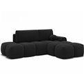 Corner sofa Elittario R, sleeping function, Royal 05, boucle, dark grey, H95x227x170cm