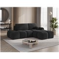 Corner sofa Elittario R, sleeping function, Royal 05, boucle, dark grey, H95x227x170cm