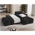 Corner sofa Elittario R, sleeping function, Royal 05, boucle, dark grey, H95x227x170cm