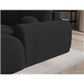 Corner sofa Elittario R, sleeping function, Royal 05, boucle, dark grey, H95x227x170cm