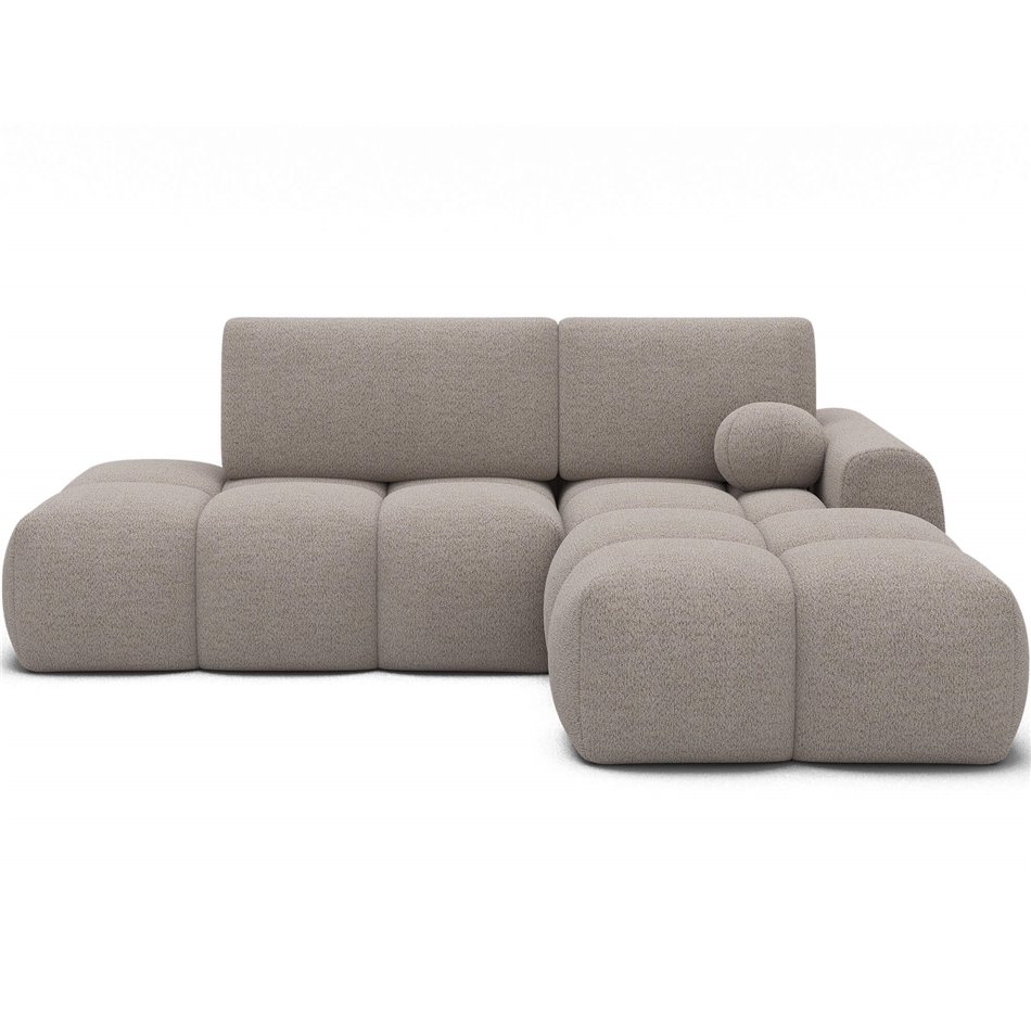Corner sofa Elittario R, sleeping function, Royal 18, boucle, beige, H95x227x170cm