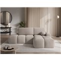 Corner sofa Elittario R, sleeping function, Royal 18, boucle, beige, H95x227x170cm