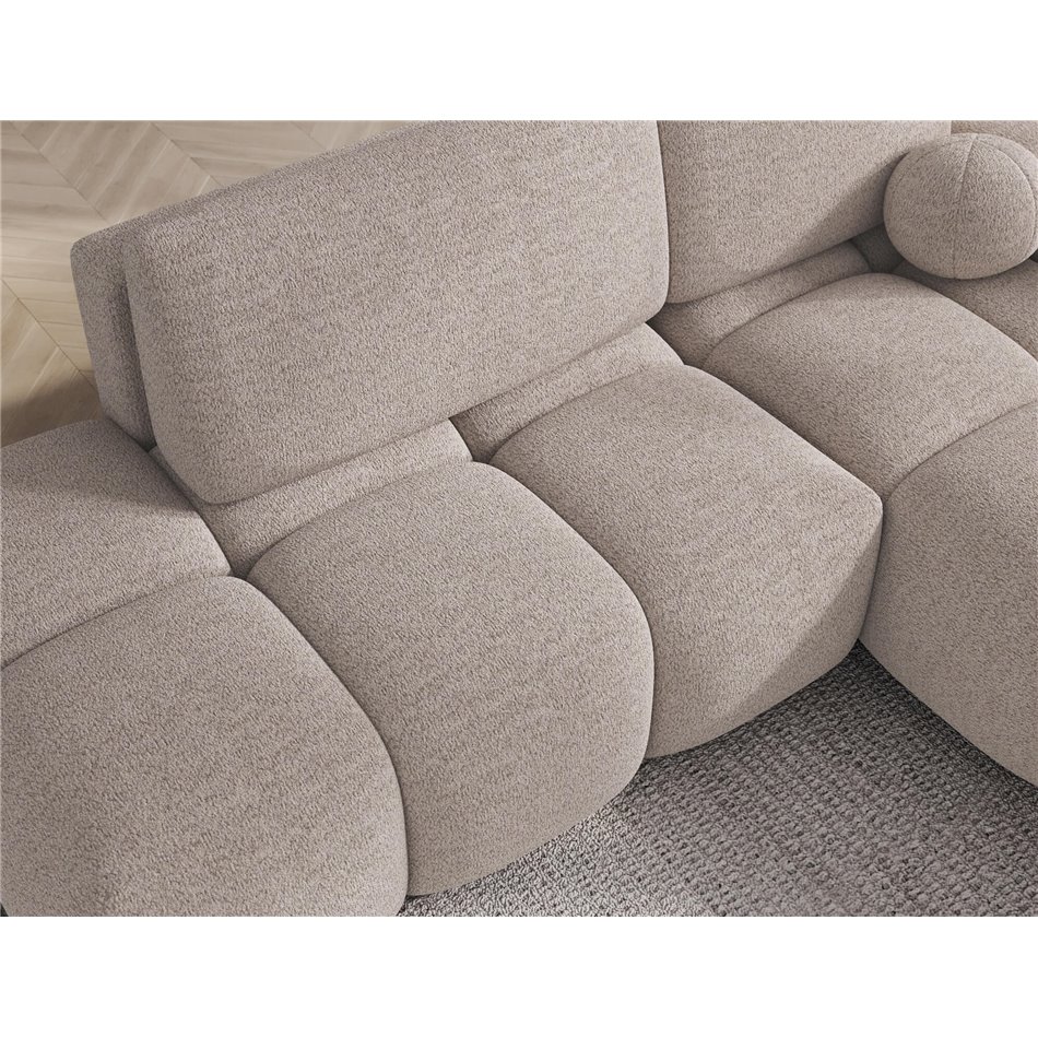 Corner sofa Elittario R, sleeping function, Royal 18, boucle, beige, H95x227x170cm