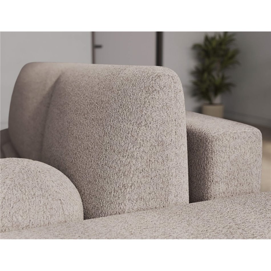 Corner sofa Elittario R, sleeping function, Royal 18, boucle, beige, H95x227x170cm