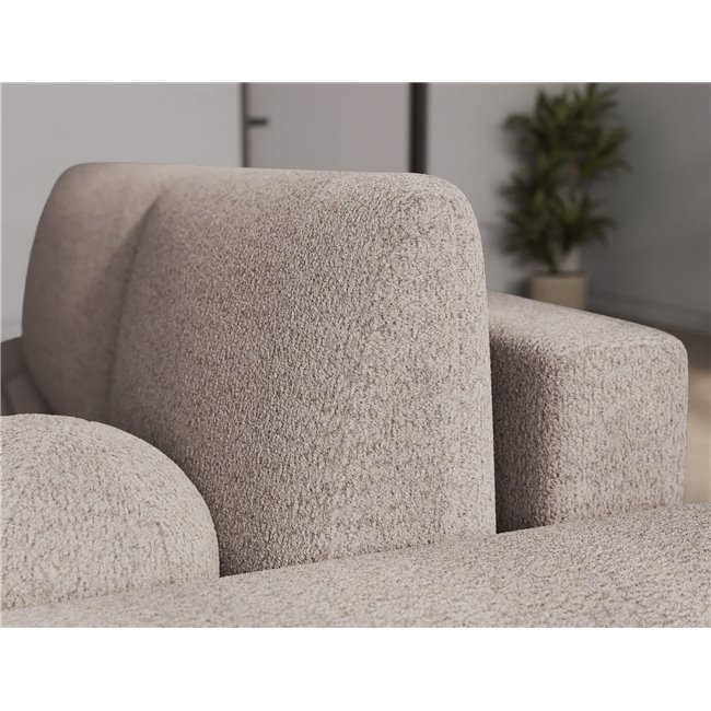 Corner sofa Elittario R, sleeping function, Royal 18, boucle, beige, H95x227x170cm