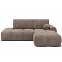 Corner sofa Elittario R, sleeping function, Modullo 20, light brown, H95x227x170cm