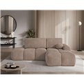 Corner sofa Elittario R, sleeping function, Modullo 20, light brown, H95x227x170cm