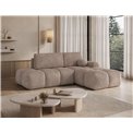 Corner sofa Elittario R, sleeping function, Modullo 20, light brown, H95x227x170cm