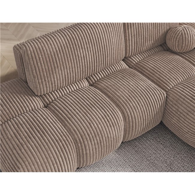Corner sofa Elittario R, sleeping function, Modullo 20, light brown, H95x227x170cm