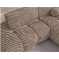Corner sofa Elittario R, sleeping function, Modullo 20, light brown, H95x227x170cm