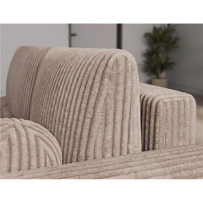 Corner sofa Elittario R, sleeping function, Modullo 20, light brown, H95x227x170cm